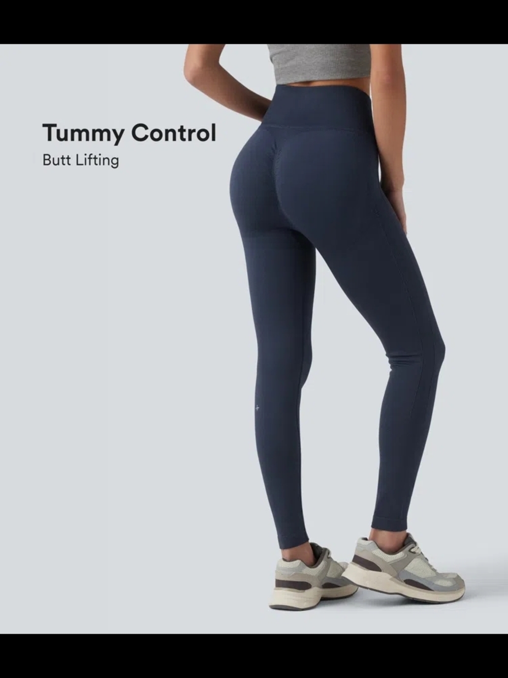 Halara OneForm Seamless Flow HighWaisted Tummy Control Butt Lifting Legging Navy